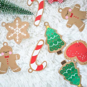 600 Einzigartige Weihnachtsetiketten zum Aufhängen 6 Bezaubernde Designs für individuelles Geschenk