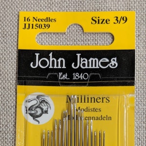 John James Nålar - Milliners Storlek 3-9