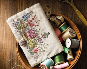 ETSY'S PICK! Embroidered Country Garden Needlecase - Full Kit
