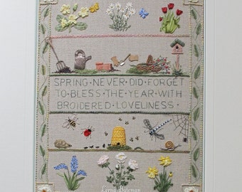 Spring Sampler - Pattern & Print - Ribbons and threads NOT included