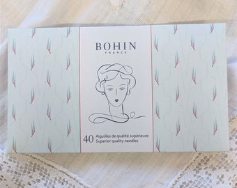 Bohin Needlebook - Vintage Green assorted collection - Edwige