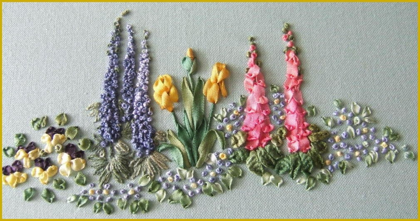 Silk Ribbon Spring Garden - Pattern & Print - Ribbons and Threads NOT ...
