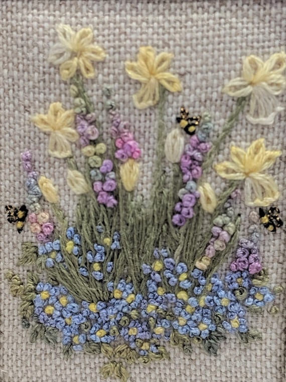 Flower Garden Cross Stitch Kit - Stitched Modern
