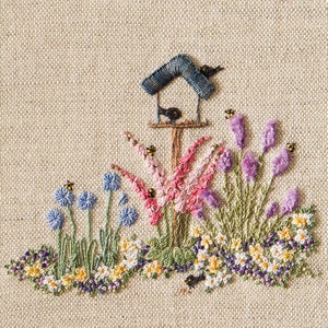 Embroidery Kit - Feeding the Birds