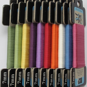 Floral Garden Collection 2 - Silk Ribbon 7mm plain