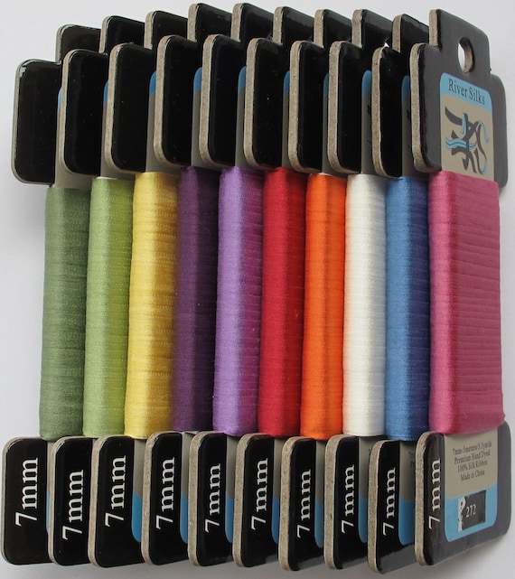 Floral Garden Collection 2 - Silk Ribbon 7mm plain