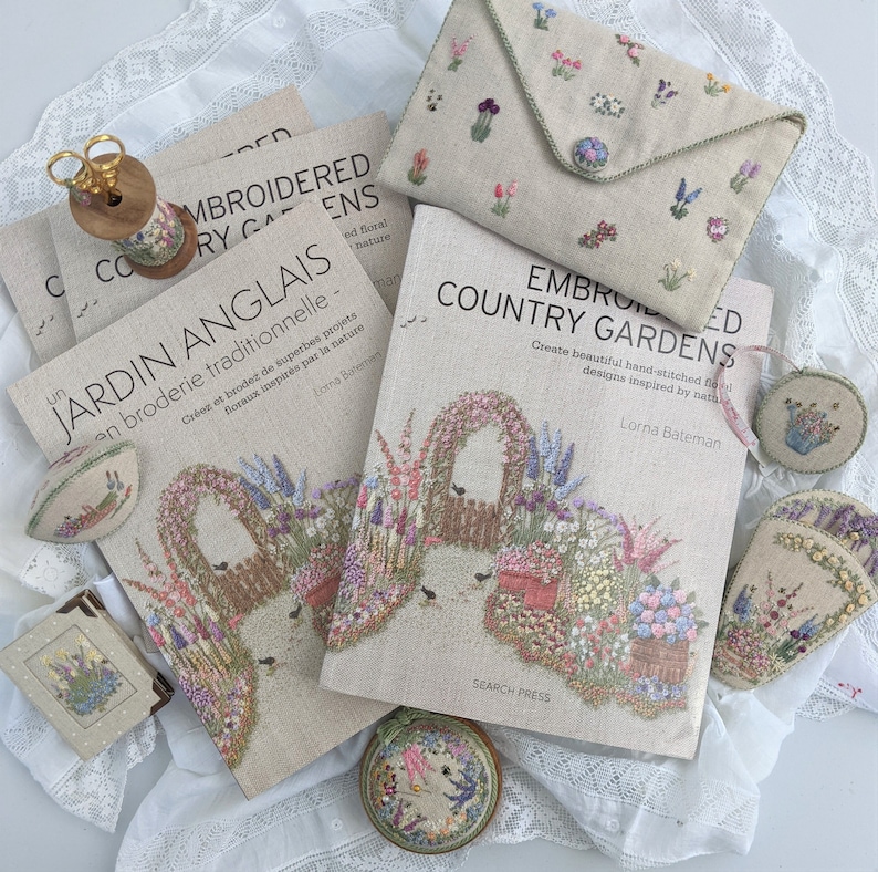 Embroidered Country Gardens Large Collection Etsy