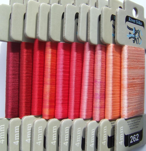 Fiery Fiesta Collection- 4mm Silk Ribbon