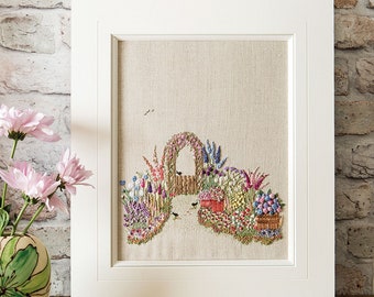 ETSY'S PICK!  Embroidered Country Gardens – Under the Arches - Full Kit