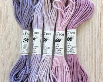 NEW! Au ver a soie®, Silk d'Alger - Magic Mauves mini collection