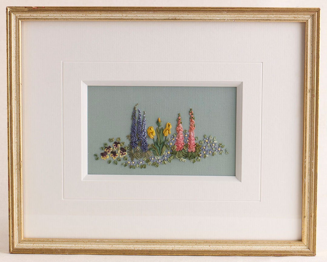 Spring Garden on Cotton - Silk Ribbon Embroidery - Full Kit - Etsy