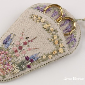 Embroidered Country Garden Scissorkeeper - Full Kit