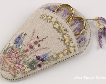 Embroidered Country Garden Scissorkeeper - Full Kit