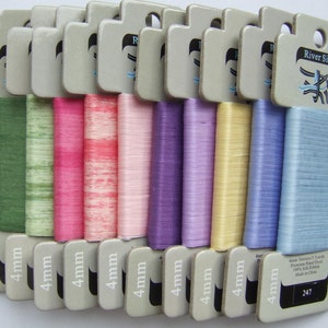 Floral Garden Collection No. 4 Mixed - 4 mm Seidenband