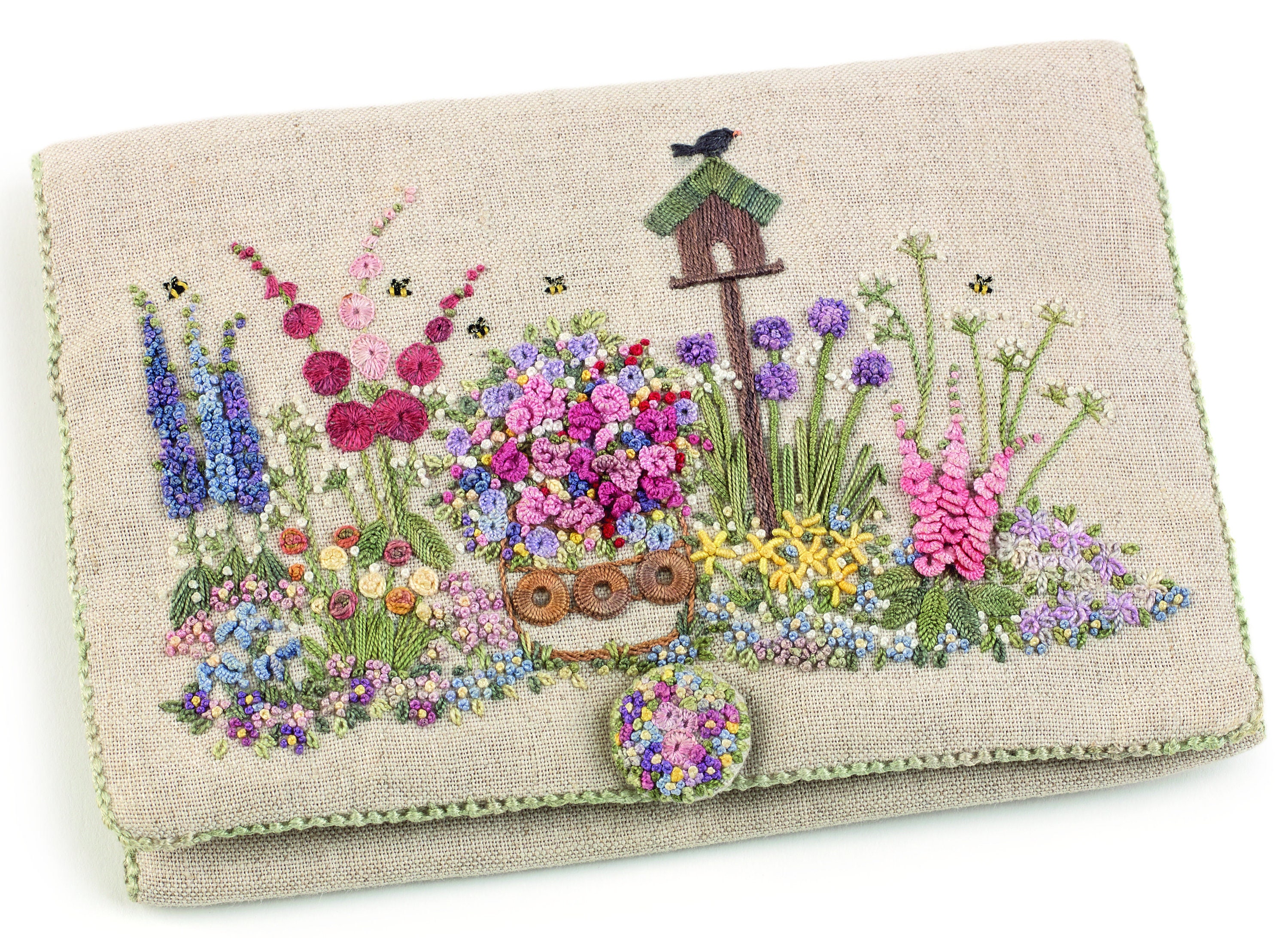 Embroidered Country Garden Needlecase Pattern & Print kit Etsy