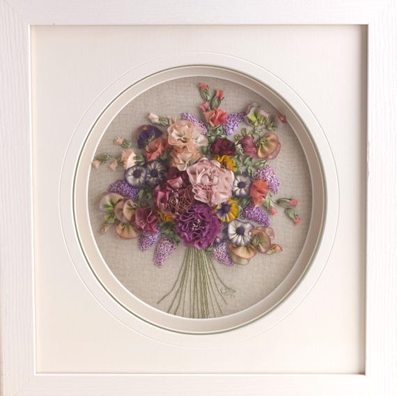 Silk Ribbon Embroidery - Bouquet de Fleurs - Full kit