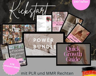 Faceless Bundle Passive Income eBook Bundle Digital Marketing Bundle MRR PLR Guide Faceless Marketing Kit Canva Templates German