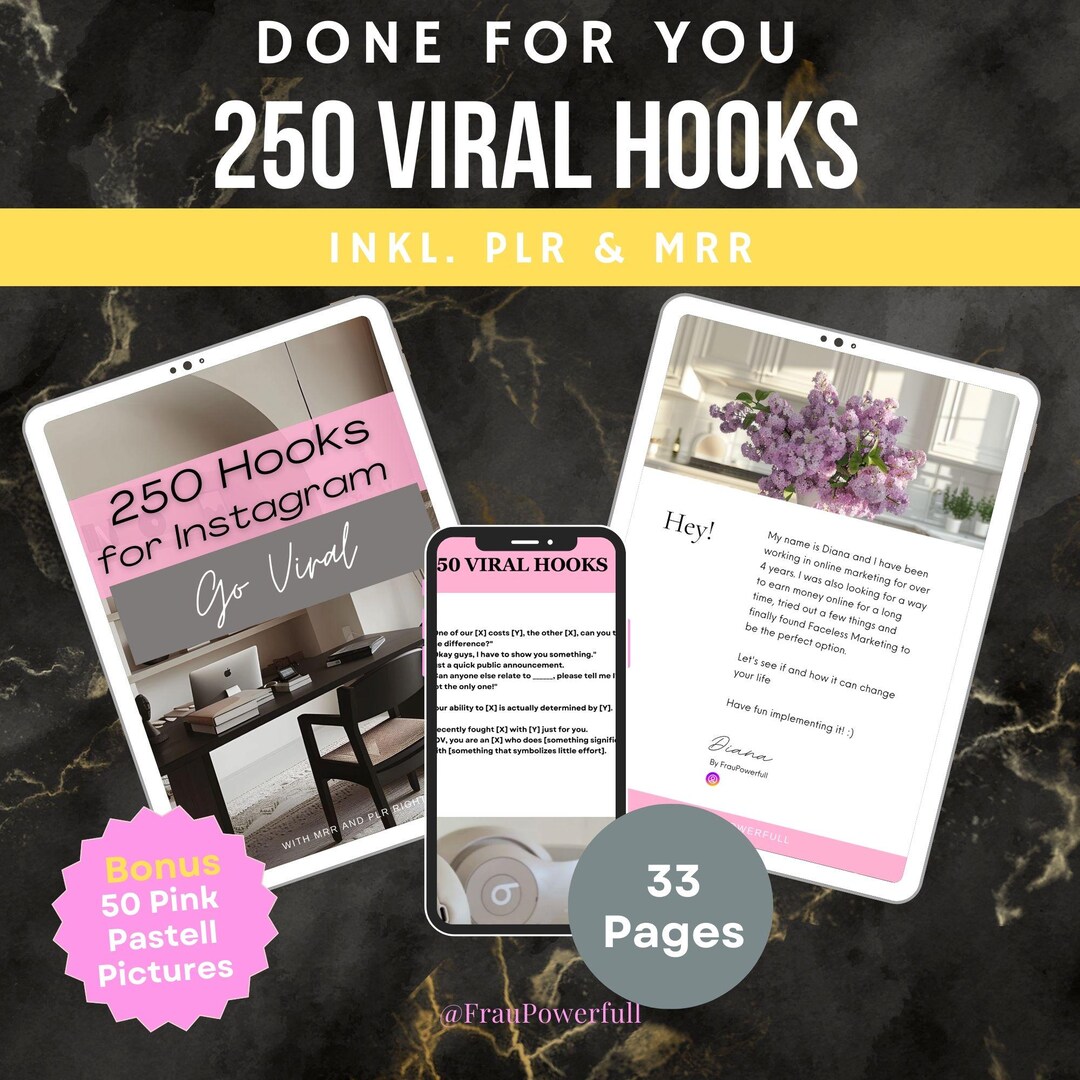 250 Viral Hooks Instagram Reels Digital Marketing Tiktok Videos Master ...