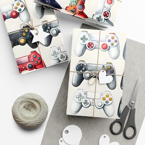 Gaming Wrapping Paper - Fun Game Lovers Gift Wrap Papers, Gamer Gift Wrap, Video Game Gift Wrap, Geeky Wrapping Paper, Unique Gaming Gifts