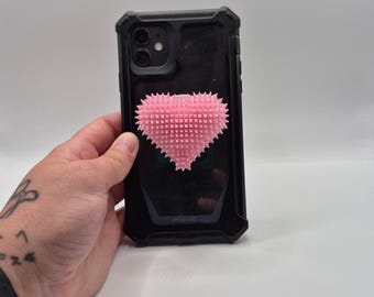 Heart Pain Stim Spiky Phone Grip