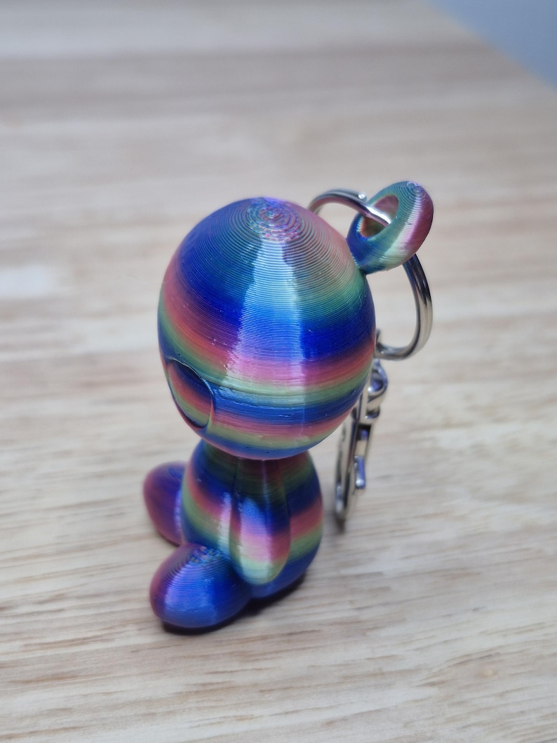 3D Printed Alien Keychain | UV Reactive Glow Rave Pendant, Backpack ...