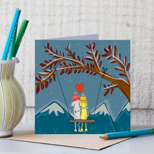 Carte de petit ami - carte de mari - joyeux anniversaire - carte de Labrador - art de chien - je t'aime carte - carte illustrée - carte de jour de Valentines