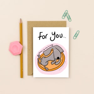 Carte de voeux illustrée | anniversaire, cartes de voeux vierges, carte de Saint-Valentin | Dessiné à la main par Sarah Westwood | Carte chien