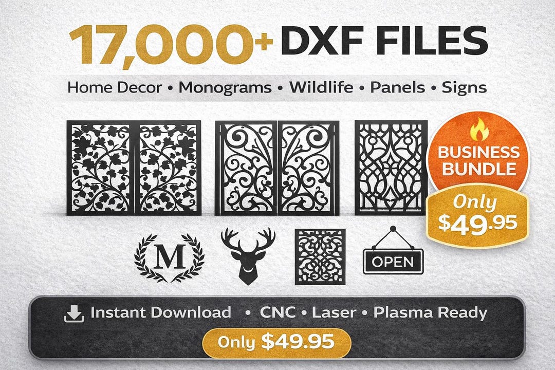 Dxf Shape Library 17,000+ Customizable DXF Design Library – Complete Laser & CNC Business ...