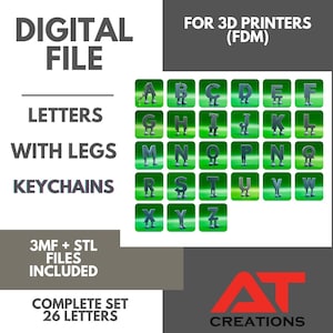 Letters with legs - keychain edition full set