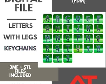 Letters with legs - keychain edition full set