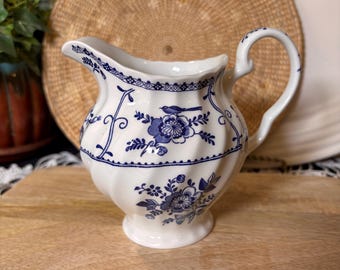 Johnson Bros Indies Creamer | Blue White Milk Pitcher | English Transferware | Cottagecore Kitchen | Vintage China