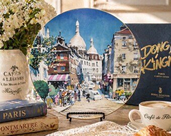 Vintage Paris Wall Plate Montmartre Royal Doulton Dong Kingman 1978 Limited Edition French Street Scene Decor Romantic Paris Gift