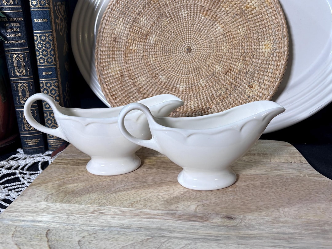 Homer Laughlin Individual Gravy Boat Set of 2 | Restaurant Ware Sauce ...