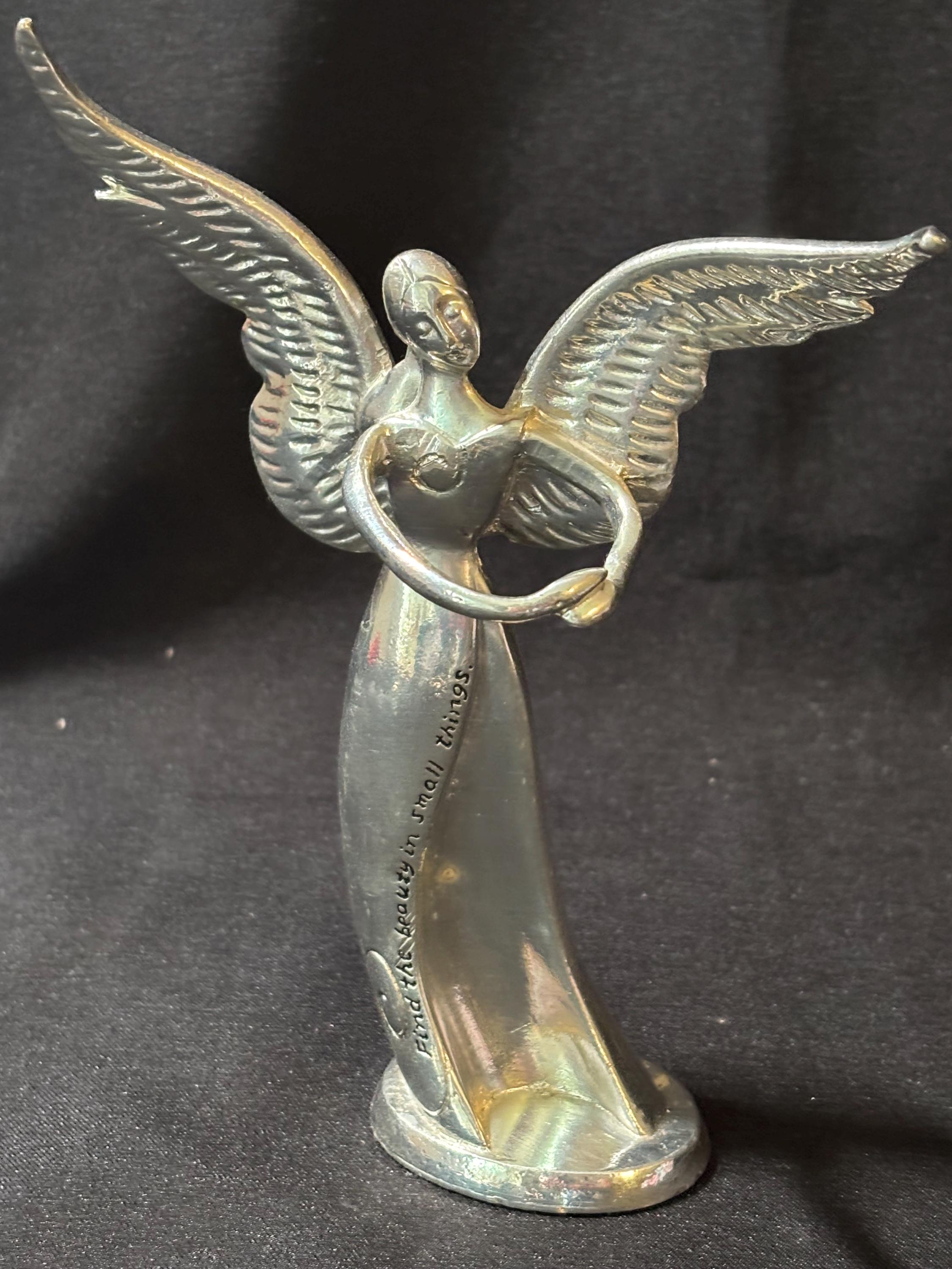 Silver Plated Angel Figurine - Etsy