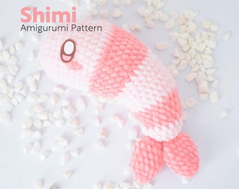 Räkan Shimi (PDF Amigurumi Virkmönster) Engelska och spanska Low Sew