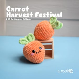 Carrot Harvest Festival | PDF Amigurumi Pattern | English and Spanish | Carrot Amigurumi Pattern | Low Sew Pattern | Easter Pattern