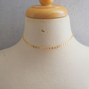 Gold Scheibe Choker Halskette