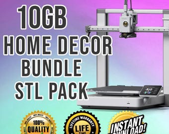 Paquete de STL para decoración del hogar, paquete de impresión 3D de decoración moderna del hogar, paquete de archivos STL para decoración del hogar, paquete de decoración del hogar imprimible en 3D,