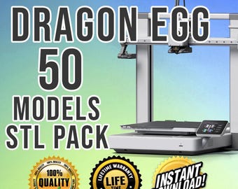 50 Dragon Egg STL File Bundle, Ultimate Dragon Egg STL Pack, 50 Digital Dragon Egg STL Files, Mega Dragon Egg Stl file, 50 Egg Stl File,