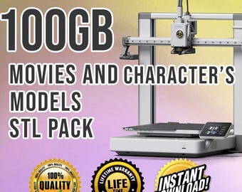 Movies  Characters 3D STL Bundle, 3D Printable Movie  Character STL Files Bundle, Cinema Icons 3D Stl Bundle, Movie-  STL Bundle,