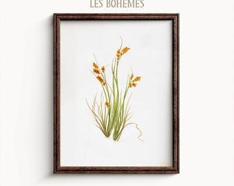Vintage Wildflower Print: Watercolor Botanical Illustration (Digital Download