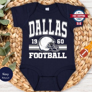 Dallas Football Onesies®, Retro 80s Style Game Day Baby Tee, Football Baby Shower Gift, Cute Trendy Baby Bodysuit, Dallas Toddler T-shirt