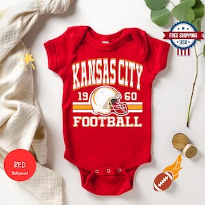 Red Kansas City Football Onesies®