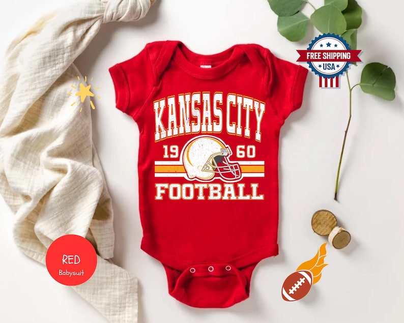 Red Kansas City Football Onesies®