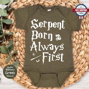 Baby Wizard Onesies®, Serpent Born Always First Onesies®, Newborn Baby Bodysuits, Natural Kids, Cute Toddler Shirts, Funny Baby Shower Gifts