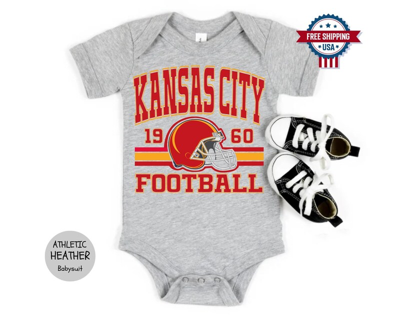 Grey Kansas City Football Onesies®
