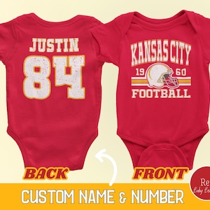 Red Custom Kansas City Football Onesies®
