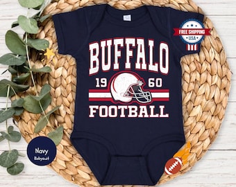 Buffalo Football Onesies®, Retro 80s Style Game Day Baby Tee, Football Baby Shower Gift, Cute Trendy Baby Bodysuit, Buffalo Toddler T-shirt