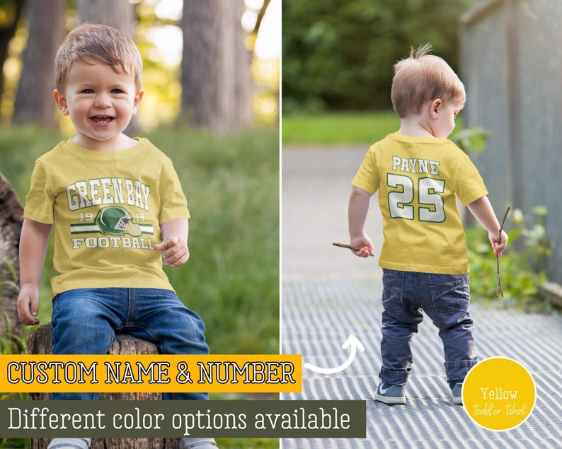 Yellow Custom Green Bay Football Onesies®