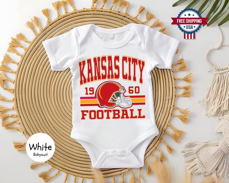 White Kansas City Football Onesies®